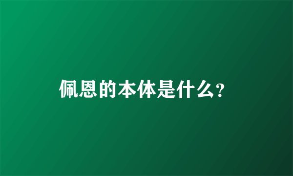 佩恩的本体是什么？