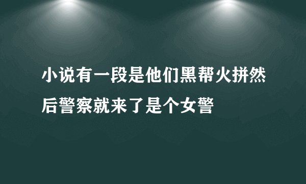 小说有一段是他们黑帮火拼然后警察就来了是个女警
