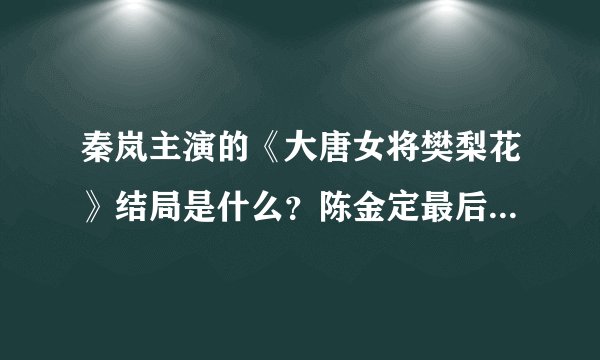 秦岚主演的《大唐女将樊梨花》结局是什么？陈金定最后跟谁了？