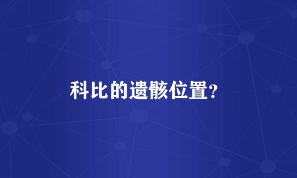 科比的遗骸位置？