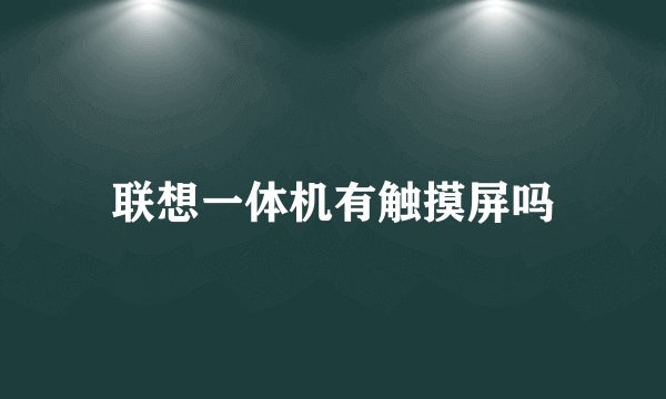 联想一体机有触摸屏吗