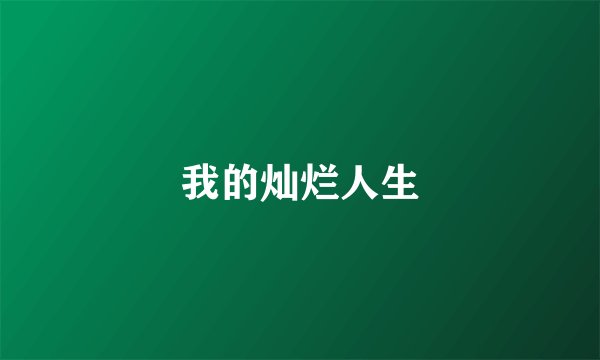 我的灿烂人生