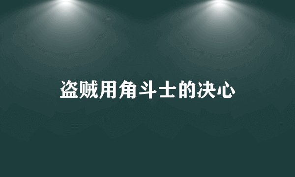 盗贼用角斗士的决心