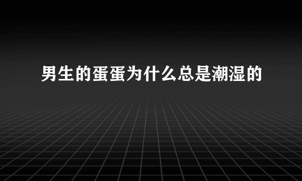 男生的蛋蛋为什么总是潮湿的