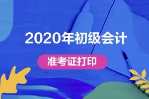 2020河北省初级会计准考证打印入口