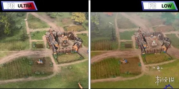 RTS大作《帝国时代4》PC低画质vs高画质同屏对比!
