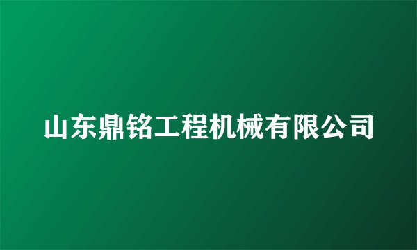 山东鼎铭工程机械有限公司