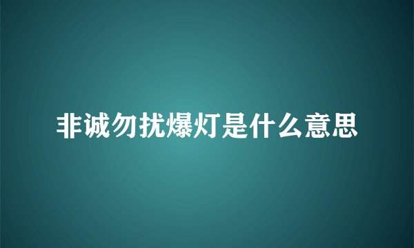 非诚勿扰爆灯是什么意思
