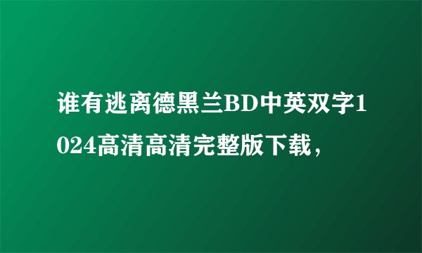 谁有逃离德黑兰BD中英双字1024高清高清完整版下载，