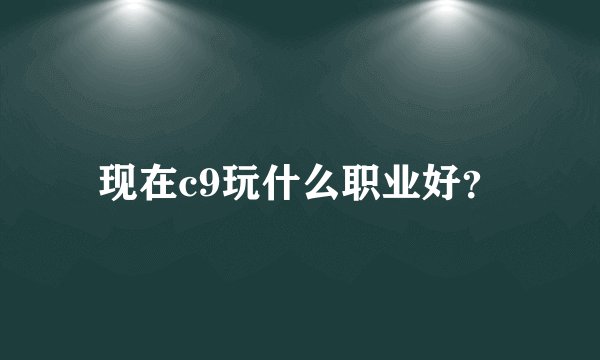 现在c9玩什么职业好？