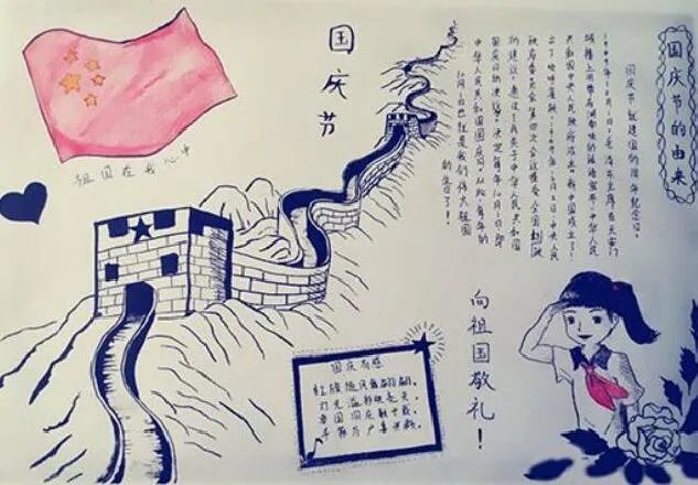 2020国庆节的手抄报 2020十月一国庆节手抄报图片大全