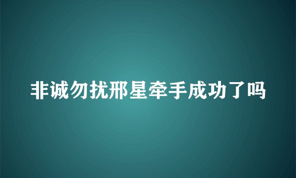非诚勿扰邢星牵手成功了吗