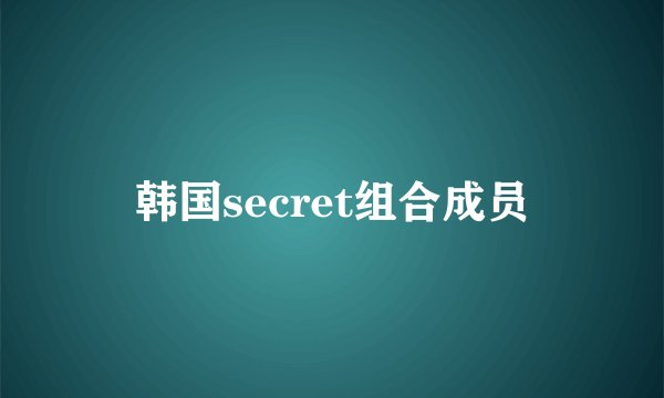 韩国secret组合成员