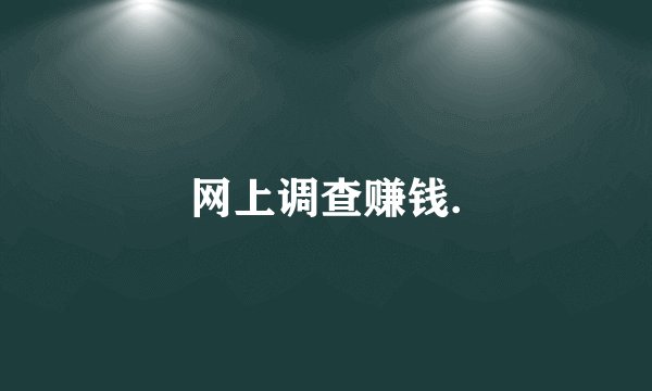 网上调查赚钱.