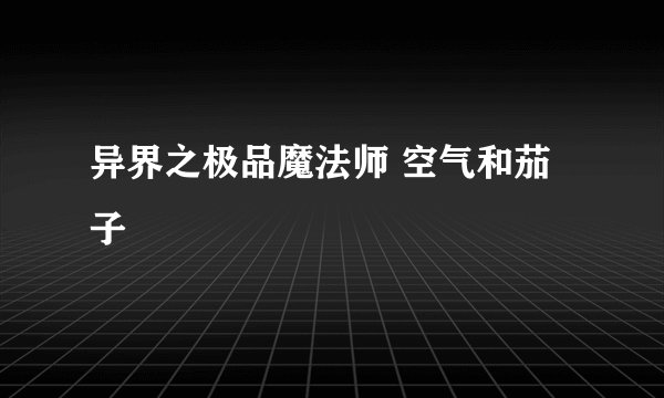 异界之极品魔法师 空气和茄子