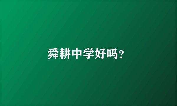舜耕中学好吗？