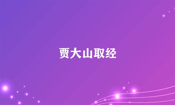 贾大山取经