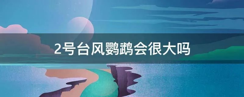 2号台风鹦鹉会很大吗