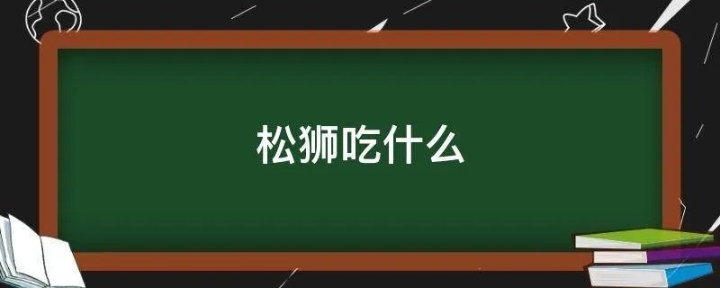 松狮吃什么