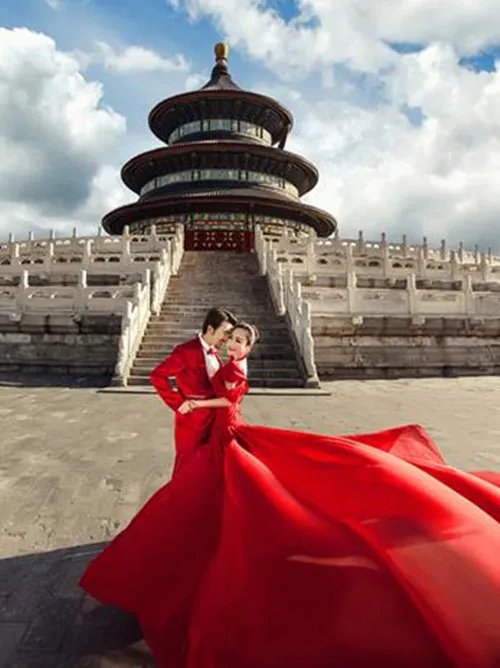 中式婚纱摄影 最美婚纱照背景场地