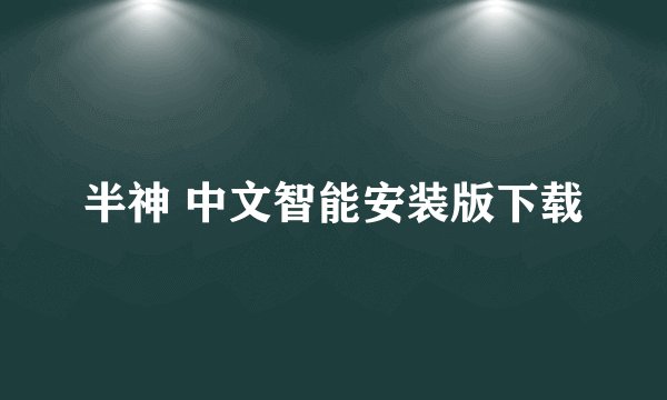 半神 中文智能安装版下载