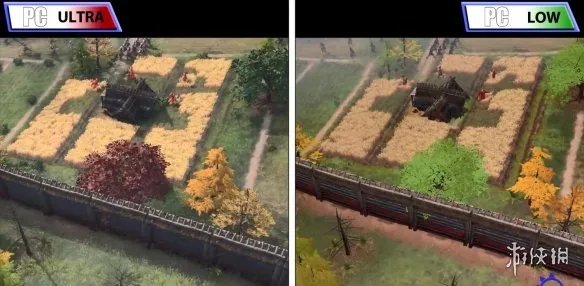 RTS大作《帝国时代4》PC低画质vs高画质同屏对比!