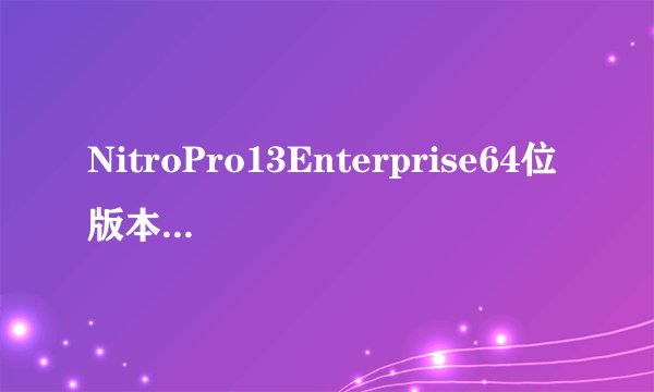 NitroPro13Enterprise64位版本的安装教程