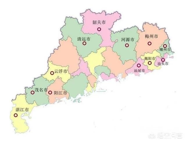 广东粤东西北有哪些地区？