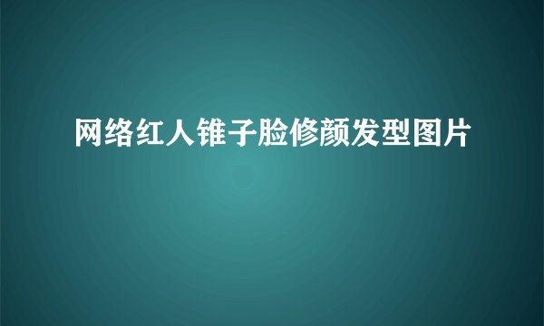网络红人锥子脸修颜发型图片