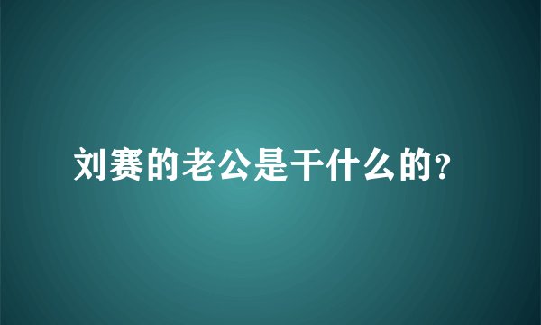 刘赛的老公是干什么的？
