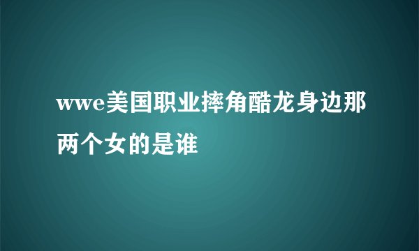 wwe美国职业摔角酷龙身边那两个女的是谁