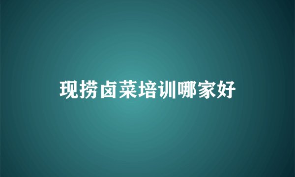 现捞卤菜培训哪家好