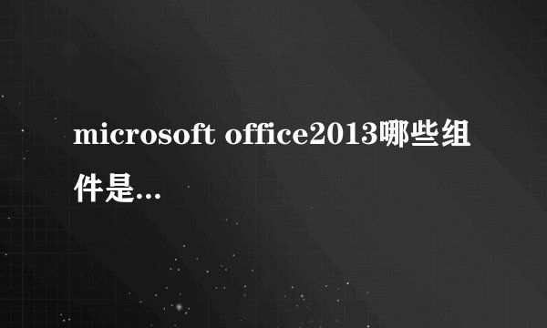 microsoft office2013哪些组件是完全没用的