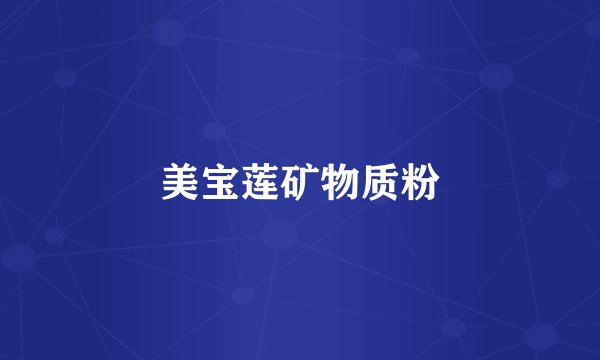 美宝莲矿物质粉