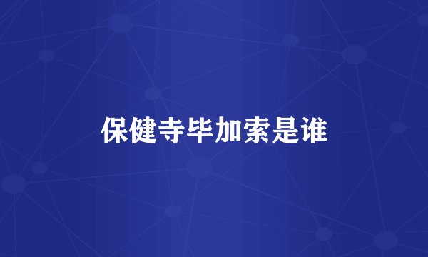 保健寺毕加索是谁