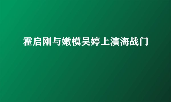 霍启刚与嫩模吴婷上演海战门