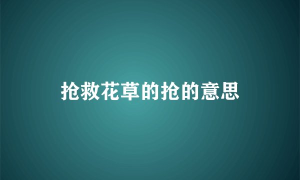 抢救花草的抢的意思