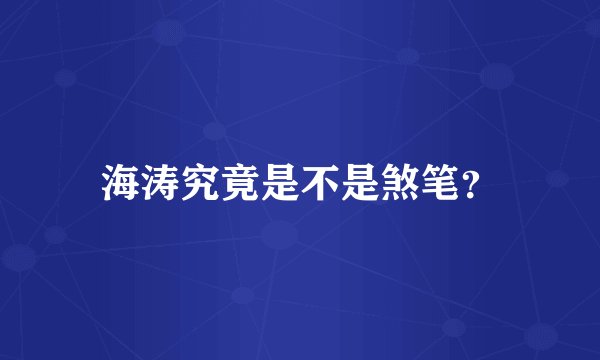 海涛究竟是不是煞笔？