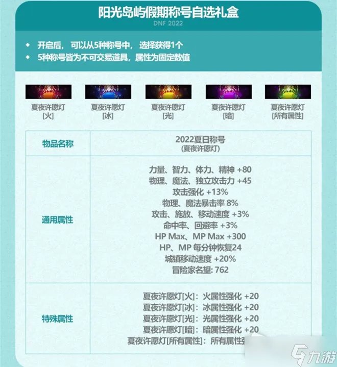 《DNF》2022年夏日套礼包多少钱 夏日套礼包价格一览