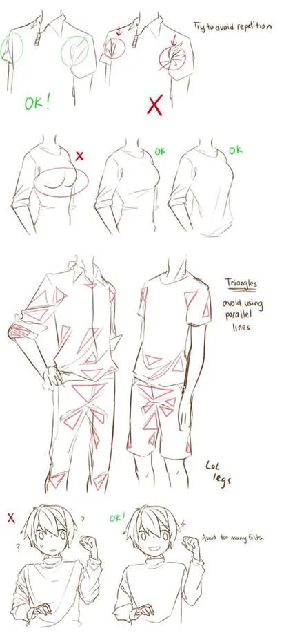 如何画动漫人物的衣服？
