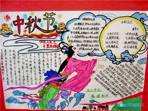 小学一年级中秋节手抄报图片