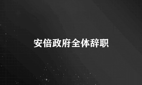 安倍政府全体辞职