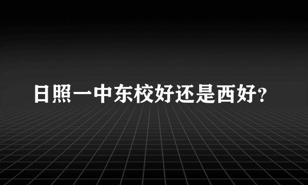 日照一中东校好还是西好?