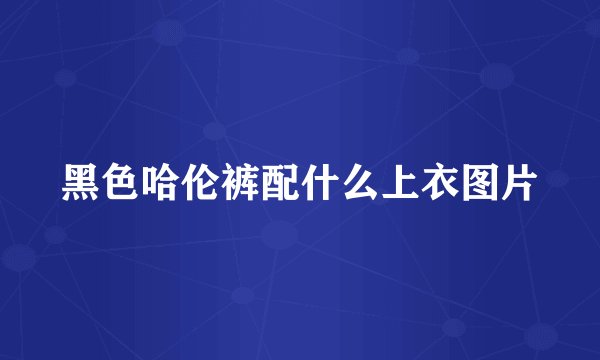 黑色哈伦裤配什么上衣图片