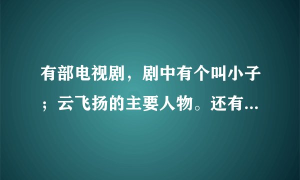 有部电视剧，剧中有个叫小子；云飞扬的主要人物。还有一种叫天蚕神功的武功这是什么电视剧？