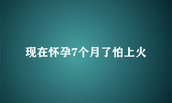 现在怀孕7个月了怕上火