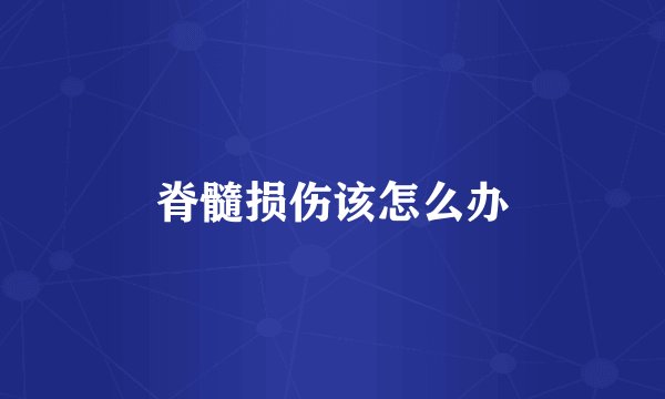 脊髓损伤该怎么办
