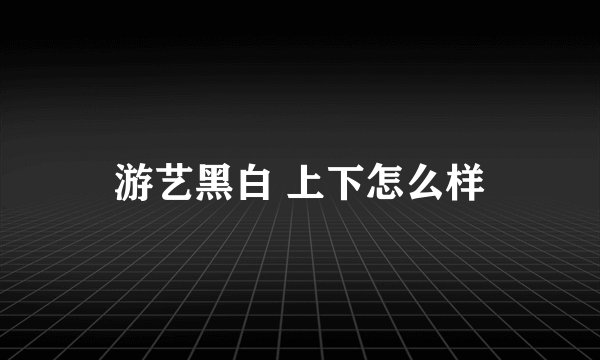 游艺黑白 上下怎么样