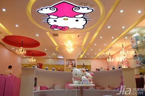 hello kitty猫主题餐厅设计效果图欣赏