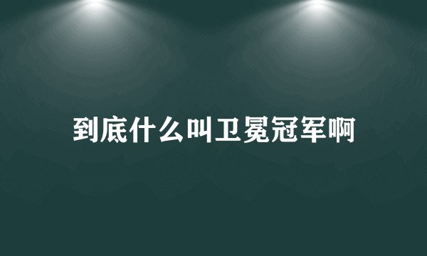到底什么叫卫冕冠军啊